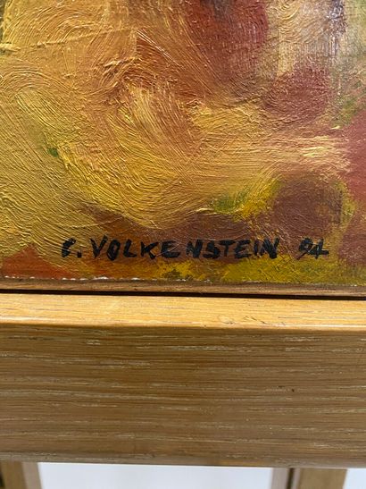 Claude VOLKENSTEIN (1940) 
The Bosnian 
Oil on wood, signed and dated '94 lower...