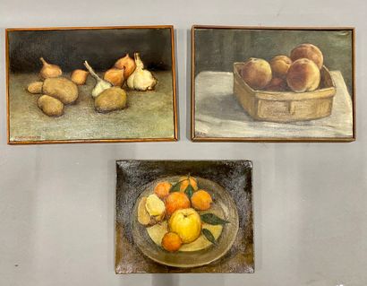  Claude VOLKENSTEIN (1940) 
Lot of still lifes 
Oil on canvas, signed and dated between...