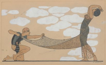 null Georges BARBIER

(Nantes 1892 -1932 Paris)

Danseurs égyptiens

Encre de chine,...