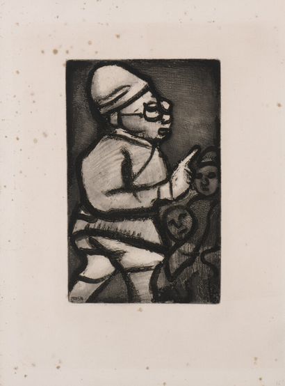 null Georges ROUAULT (1871-1958)

The reincarnations of Father Ubu. 1918-1932.

Etching,...