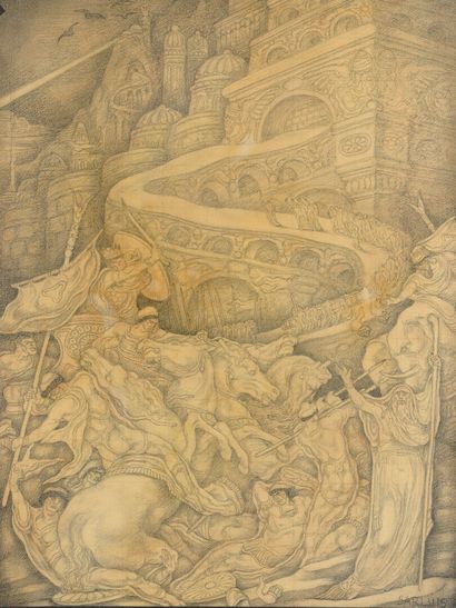null Leonard SARLUIS (1874-1949)

Scene from the Old Testament

Pencil on varnished...