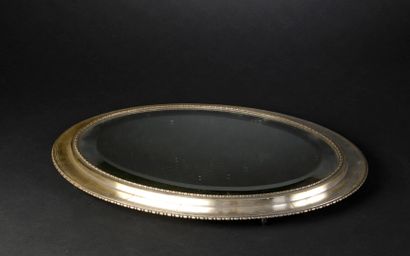FRENCH WORK

Mirror tray with oval body in...