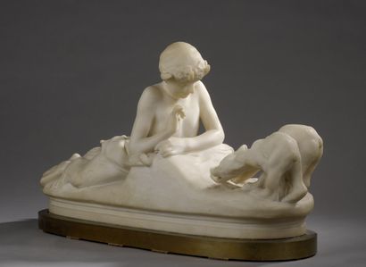 null Emmanuel FRÉMIET (1824-1910)

Pan et oursons

Épreuve en albâtre sculpté, signée...