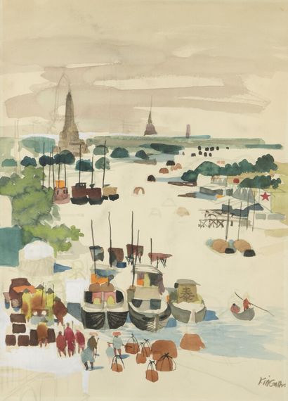 null Dong KINGMANN (1911-2000)

Port, unloading of goods

Watercolor gouache signed...