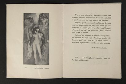  [Léonard SARLUIS - Bernheim jeune et Cie] 
Catalogue de l'exposition Léonard SARLUIS,...