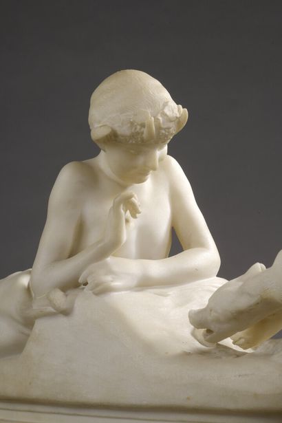 null Emmanuel FRÉMIET (1824-1910)

Pan et oursons

Épreuve en albâtre sculpté, signée...