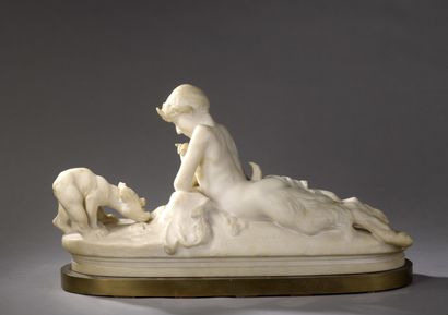 null Emmanuel FRÉMIET (1824-1910)

Pan and cubs

Proof in sculpted alabaster, signed...