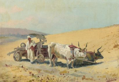 null 
*RUSSIAN school of the beginning of the XXth century




Oxen pulling a plow




Two...