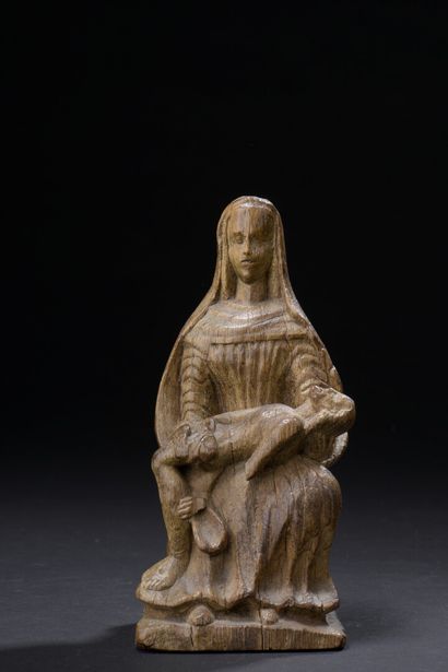 null 
*Virgin of Pity in walnut carved in the round. 




17th century




Height...