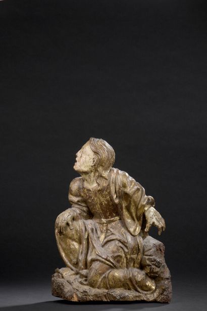 null 
*Mary Magdalene, part of Calvary, in wood carved in appliqué, polychromed and...