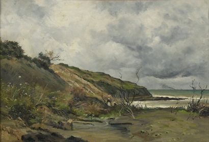 null 
*Adrien HAMON (1875-1963)




"The Strike"




"The Beach"




Two oil on canvas...
