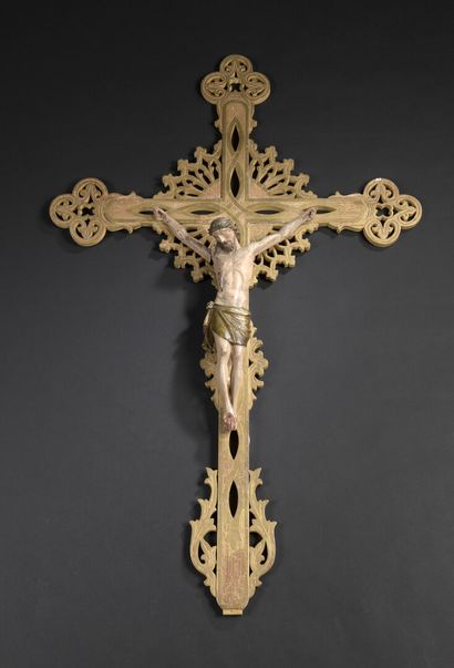 null 
*Altar cross with Christ in carved wood, polychromed and gilded. 




Spain,...