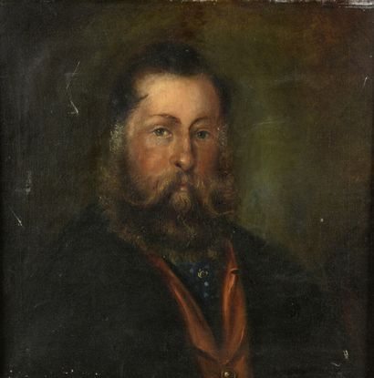 null 
French school of the 19th century
Portrait of a man
On its original canvas

43,5...