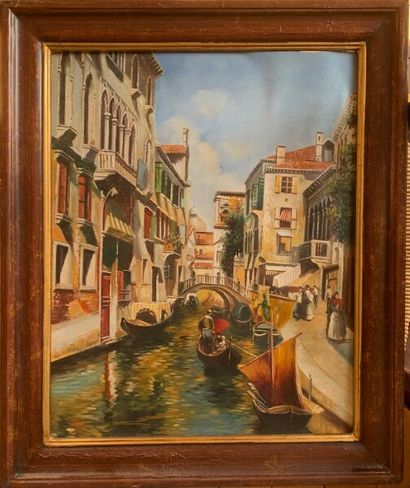 null Lot of framed pieces including :

French school of the 20th century

Galant...