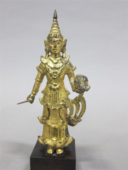 null Burmese warrior in gilt bronze, 19th century.

H : 18 cm (without the base)