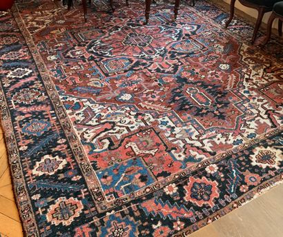 null 
Wool carpet with red background

Iran, mid 20th century




360 x 270 cm

...