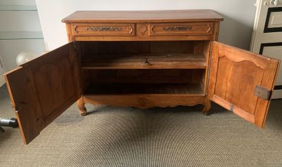 null Moulded fruitwood sideboard with two drawers and two doors

98 x 135 x 45 c...