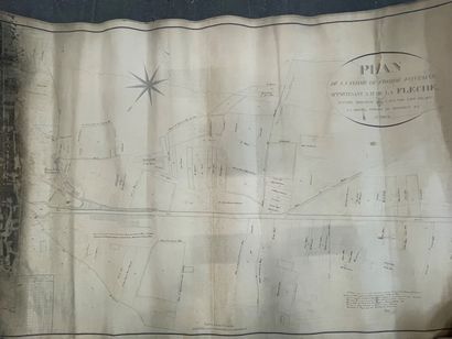 null 
-Watercolor plan of the Châtillon land, dated November 1769




Crumpled, wetnesses.




-Topographical...