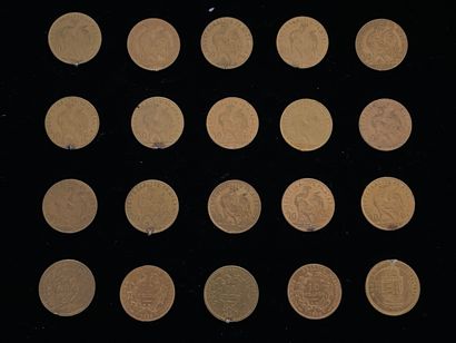 null 
20 monnaies de 10 francs en or




- France, Marianne et Cères




Années :...