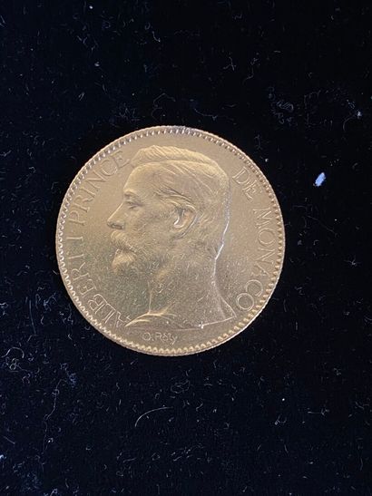  MONACO 
1 monnaie de 100 francs en or, Albert...