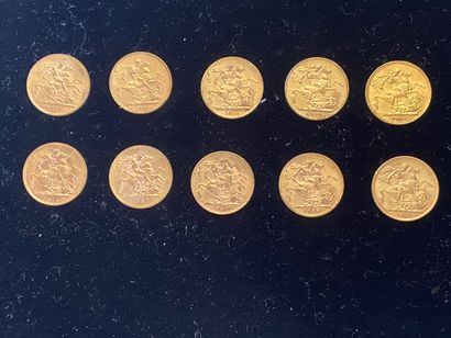 null 
ANGLETERRE




10 monnaies d'un souverain en or, George V




Années : 1911...