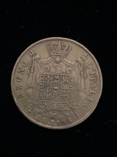 null 
ITALIE 




Une monnaie de 40 lire en or, Royaume napoléonien d'Italie, Napoléon...