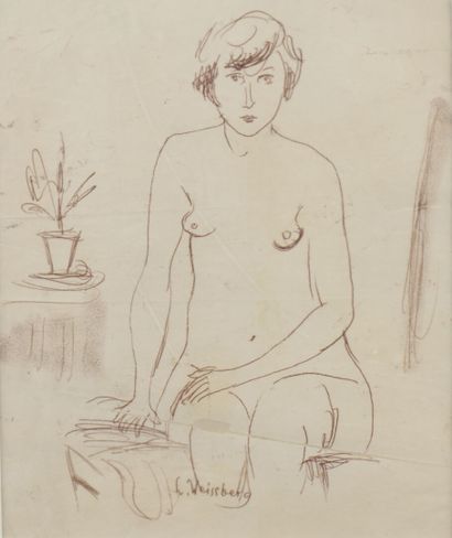 null Leon WEISSBERG

(Przeworsk 1895 - 1943 Maïdanek)

Seated Nude

Sanguine, signed...
