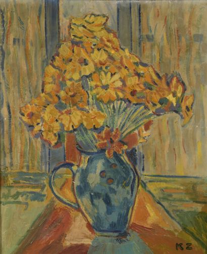 null Kazimierz ZIELENIEWSKI

(Tomsk 1888 - 1931 Naples)

Bunch of flowers

Oil on...