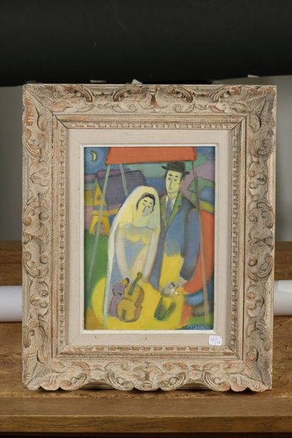 null Adam Aron MUSZKA			

(Piotrkow 1914 - 2005 Paris)

Le mariage

Huile sur toile,...