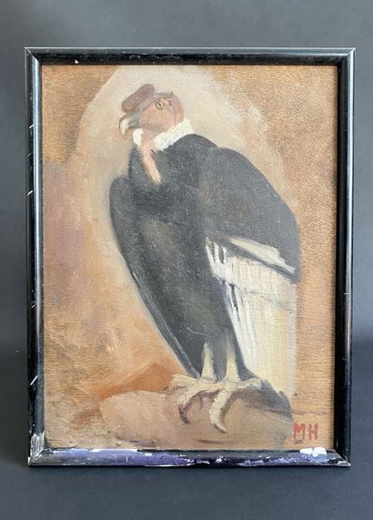 null Mateo HERNANDEZ

(Béjar 1885- 1949 Meudon)

Three birds

Oil on panel, signed...