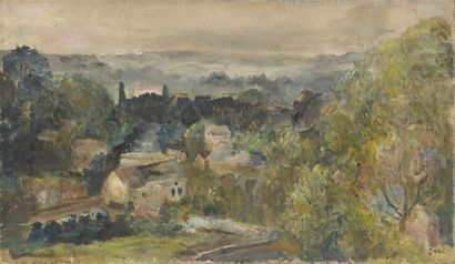 null Wladyslaw/Ladislas JAHL 		

(Jaroslaw 1886 - 1953 Paris)

Pontoise, 1935

Huile...