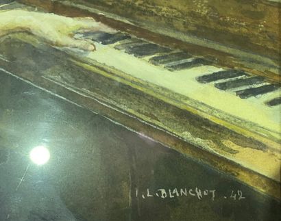 null I.L. BLANCHOT (Milieu du Xxème siècle)

La professeur de piano

Aquarelle sur...