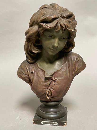 null Joseph LE GULUCHE (1849-1915)

Buste de jeune femme

Terre cuite polychrome.

H...