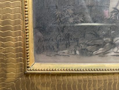 null Aimée GEOFFROY (XIX siècle)

Paysage au cyprès

Crayon noir et rehaut de craie...
