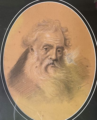 E. ZUCCOLI (actif au XIXe siècle) 
Portrait...