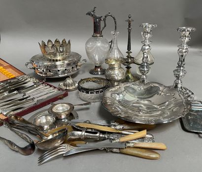 Strong lot of silver plated cutlery, Christofle...