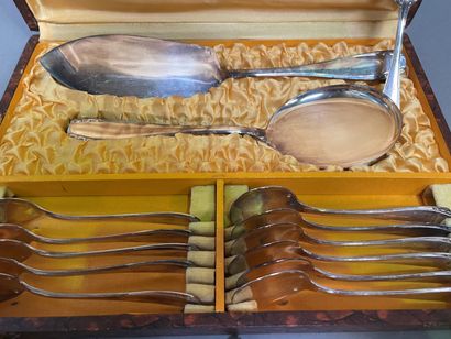 null Strong lot of silver plated cutlery, Christofle cutlery, part of a household...