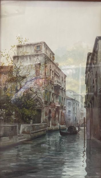 null G. POULANI (actif au XIXe siècle)

Canal à Venise

Deux aquarelles signées en...