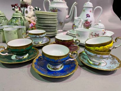 null Parts of various tea sets, tableware