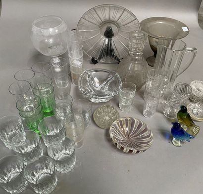 null Glassware: pitcher, vase, cup, whiskey glasses, mismatched glasses.