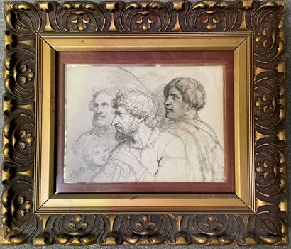 null French school XIXth century

The three ages of life

Black pencil on paper signed...