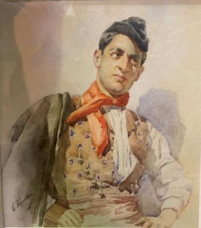 null Gaston VUILLIER (1847-1915)

Portrait de deux italiens 

Deux aquarelles, signées...