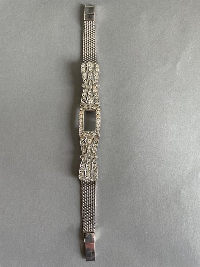 Part of a 1920s ladies' watch bracelet, the...