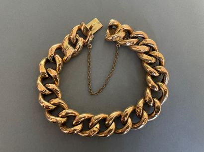 Bracelet chain gourmette in yellow gold.

Weight...