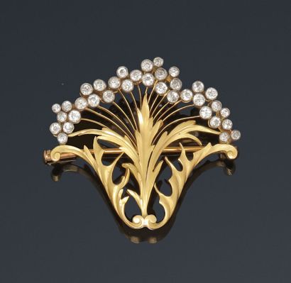 Old hat pin transformed into a brooch in...