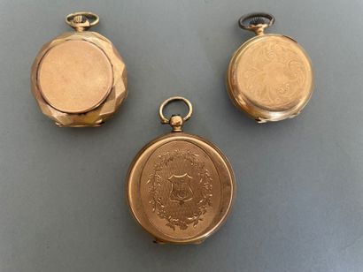 Lot of three neck watches, the cases and...