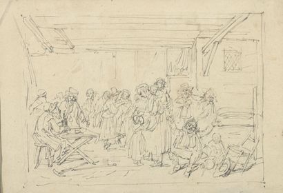 null HOLLAND school of the 19th century

Tavern scene

Pen and black ink on black...