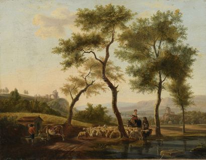 null French school of the 19th century

Shepherds in a landscape

Canvas

32 x 41...
