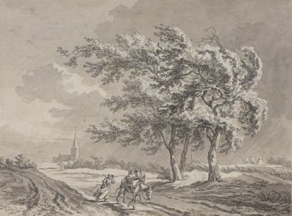 null Jacob CATS

(Brouwershaven 1577 - La Haye 1660)

Fermière menant son cheval...