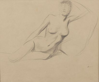 null Attributed to Jean - Louis FORAIN

(1852 - 1931)

Study of a nude woman

Black...